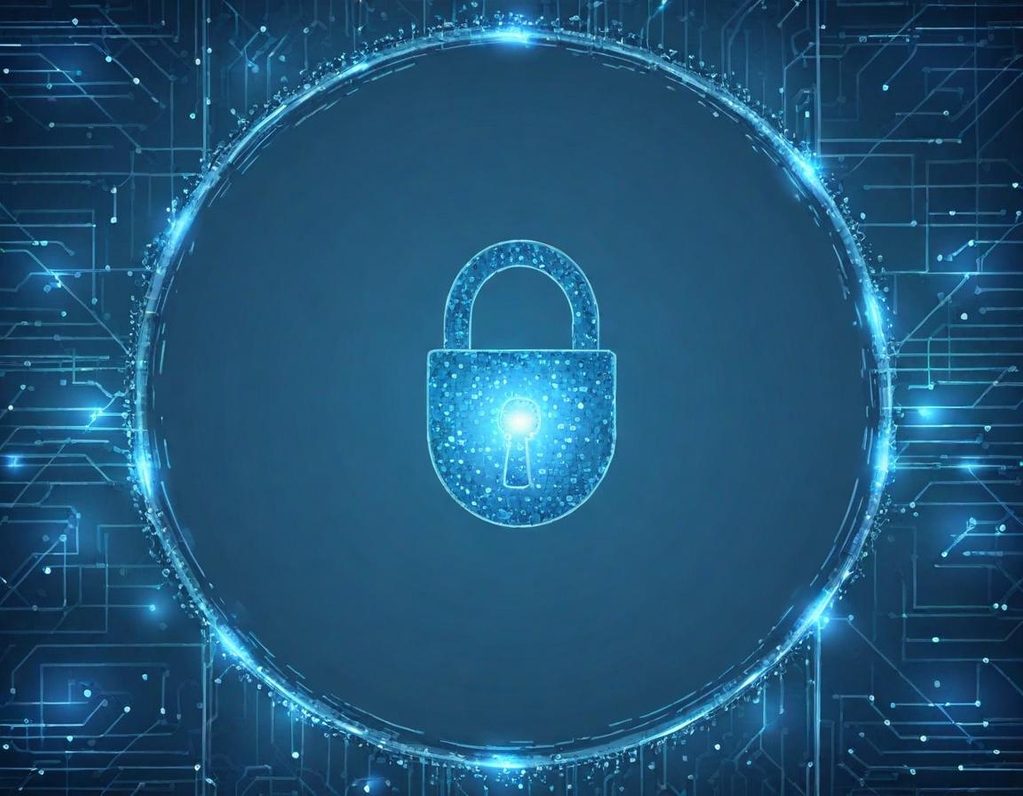 Padlock and chain on laptop keyboard symbolizing data privacy and cybersecurity at CoreNet Computer Solutions LLC