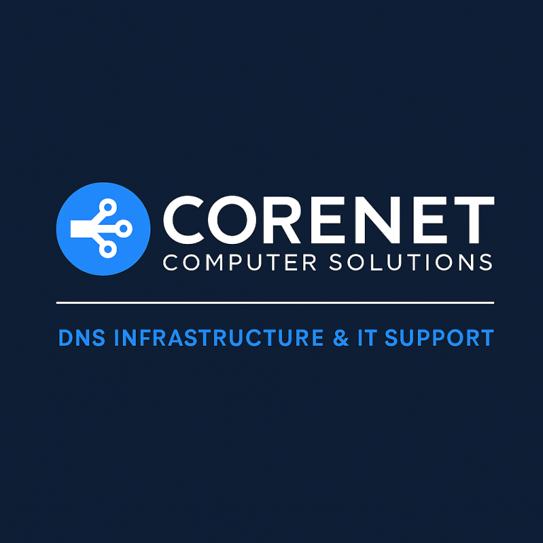 Satellite communication graphic symbolizing CoreNet’s commitment to secure, reliable IT services